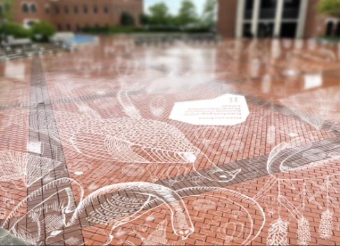 Pathway mural ground level