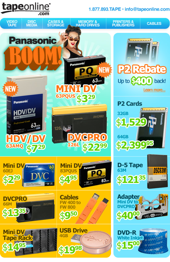 Email featuring Panasonic products