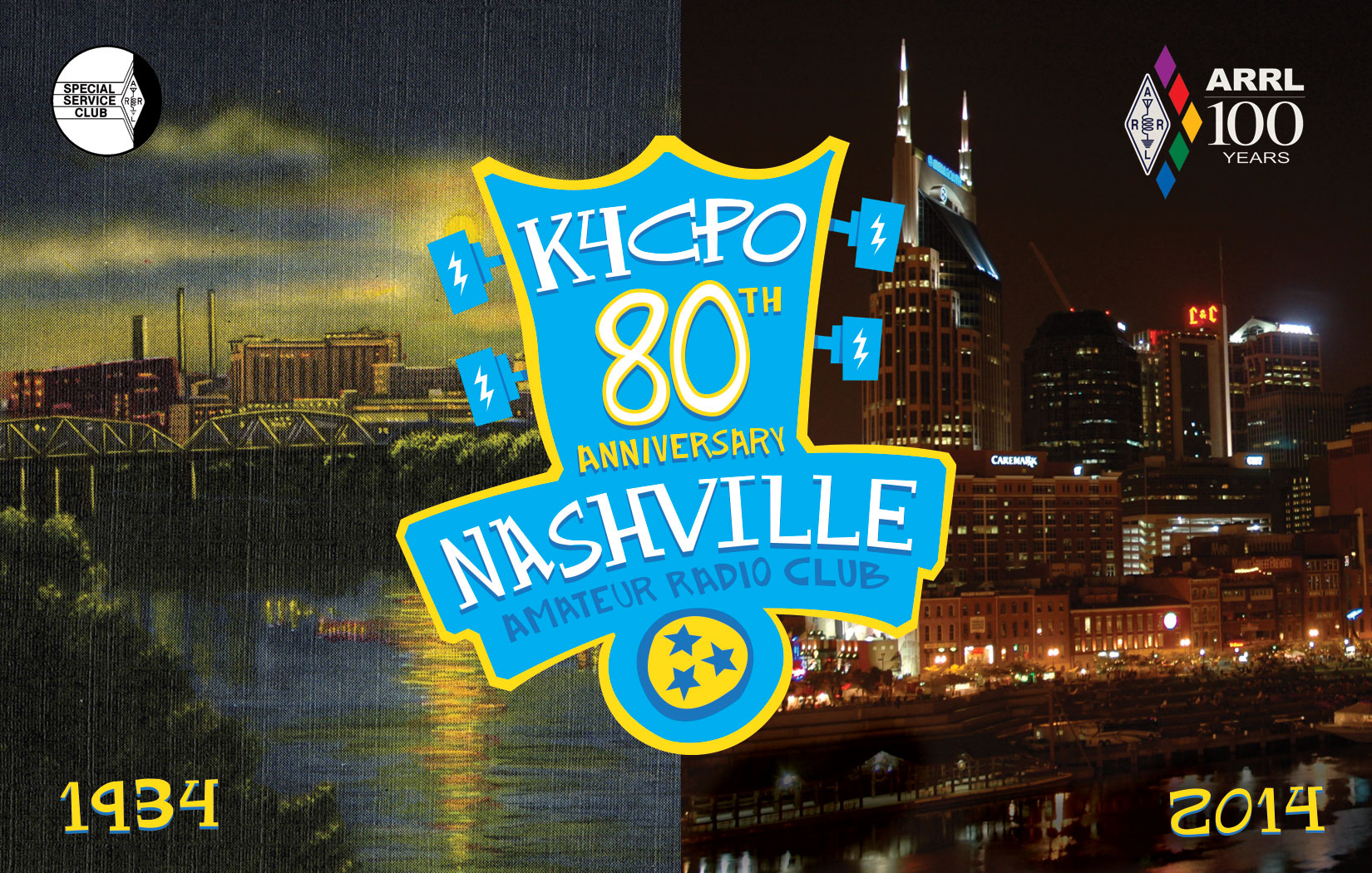 Nashville Amateur Radio Club QSL card