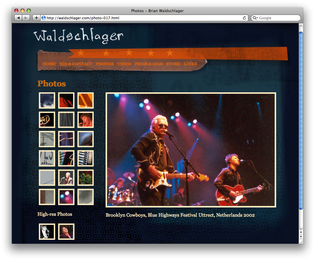 Photo gallery interface