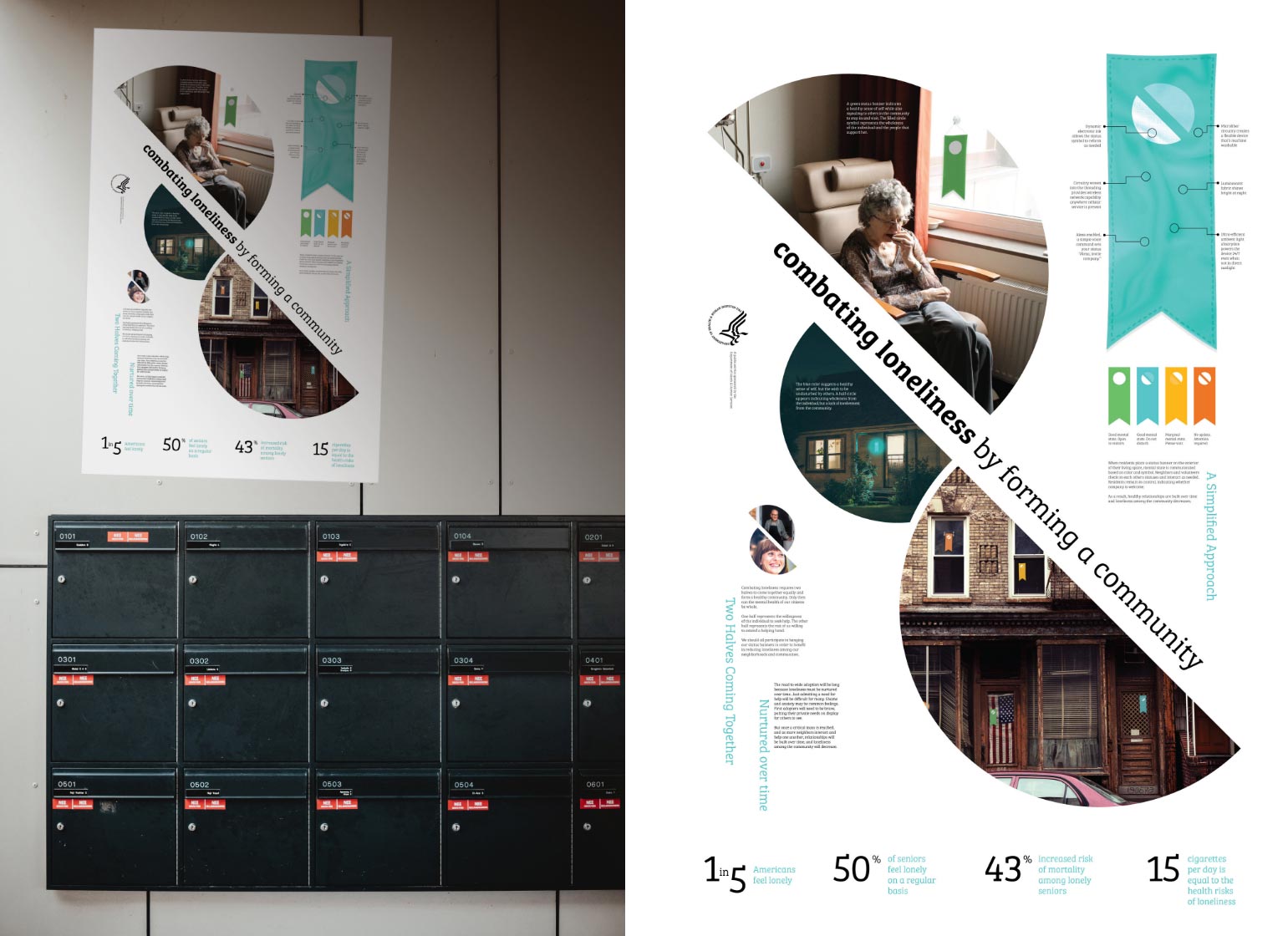 A poster helps promote the need and benefits of the mental health awareness program.